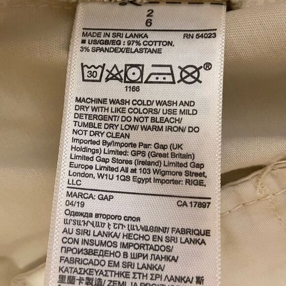 GAP - Girlfriend Chino Pants - Women's 2/26 Khaki Pants - NWT - Picture 4 of 7